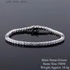 Cadena de plata esterlina 925 Pulsera Zircon Tenis Pulsera Fiesta Boda Compromiso Regalo de cumpleaños Pulsera para mujeres YQ231208