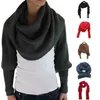 Scarves Fashion Women Lady Knitted Sweater Tops Scarf With Sleeve Wrap Winter Warm Shawl Black Beige Green Red249f