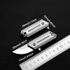 Titanlegering Mini Kniv Sharp Folding Art Knife Outdoor Självförsvar Portable Keychain Unpacking Express Leverans liten kniv