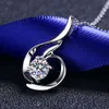 Hot Sales D Color Ldeal Cut Diamond Single vvs Moissanite Pendant Women's Necklace Men's 925 Silver Necklace Jewelry