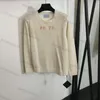 Womens Pullover متماسكة مصممة كلاسيكية خطاب سترة سترة التطريز قمم متشابكة أزياء 5 ألوان سترة