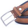 Bälten Mäns färgmatchande PU -läder Buckle Belt europeiska och avslappnade jeans