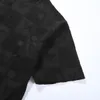 Xinxinbuy Mannen designer Tee t-shirt handdoek borduren brief dambord korte mouw katoen vrouwen Zwart wit blauw grijs rood XS-L