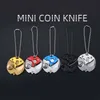 ZK20 Mini Outdoor Solding Knife Monety Knife Multi-Purpose Pordelable Blakein Nóż z owocami ze stali nierdzewnej