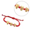 Bracelets à maillons, cordes rouges réglables, chaînes à main en forme de Dragon de l'année chinoise, bijoux élégants, cadeau pour femmes et filles