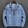 Mode Denim manteau hommes printemps automne décontracté bleu clair 2023 nouveau banlieue grande taille haut de luxe moyen-âge St B vente en gros 2 pièces 10% de réduction