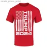 メンズTシャツドナルドトランプTシャツ2024コットンGショットUSAMEN FOR MEN FORMEN GSHOT Y2KグラフィックマガストリートウェアTシャツL231208