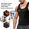 Män Sier Ion Saua Suit Shaper Slimming Pants Midje Trainer Corset Sweat Vest Tank Top Body Shaping Seamless Underwear