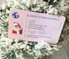 Fast delivery Christmas Gift Santa Greeting Cards 8654mm Claus Funny Driver039s License Card WLL11467791599