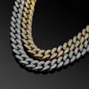 Kubanische Gliederketten-Halsketten, Designer-Halskette für Männer, 25 mm breit, 3 Reihen, eingelegter Moissanit, Pass-Diamant-Tester, vereist, Miami-Ketten, 925er Sterlingsilber, edler Schmuck