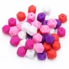 Jouets de dentition BOBOBOX 10 pièces 14mm hexagone perles de Silicone bébé dentition écologique sans BPA dentition sucette chaîne produit 231207