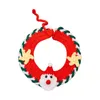 Ошейники для собак Вязание кошачьего ошейника Подарок Санта-Клауса Праздничное украшение для праздника и галстука Шарф ручной работы Ожерелье с котенком
