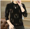 Zimowe nowe męskie sweter po polaru SWEATER SWEATER SWEATER SWEATER SWORMA SWORMA SWOJE Casual Streetwear Lose Fit Black Knitwear Topss