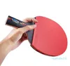 WholeLong Handle Shakehand Grip Table Tennis Racket Ping Pong Paddle Pimples In rubber Ping Pong Racket With Racket Pouch3317581