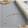 Charms Authentic 925 Sterling Sier 1Mm Snake Chain Choker Necklaces For Women Beads Adjustable Necklace Collares Drop Delivery Jewelry Otivj