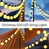 Decorações de Natal Ao Ar Livre Colorido Garland Ball Fairy Light G50 LED Globe Bulb Festoon String Lights Feriado Casamento Jardim Festa de Natal Ligths 231207