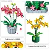 كتل 638pcs أفكار الأصدقاء DIY Pink Orchid Flower Flower Plant BONSAI MOC MODEL COLLIDING COLLIDES TOYS TOYS HOYS R231208