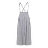 Women's Pants Trousers Wide Palazzo High Casual Women Waisted Suspenders Pleated Leg Jumpsuit