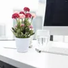 Flores decorativas Bonsai de flores artificiales, planta en maceta falsa, decoración de escritorio falsa