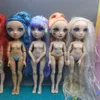 Doll Accessories Original Rainbow Middle School 29cm Fashion Big Sister No Eyeball Doll Girl DIY Play House Gift Toy 231208