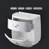 Toilet Paper Holders Bathroom Tissue Holder Wall Mounted Box Waterproof Roll paper Storage Rack Double Layer Organizer Shelf With Drawer 231206