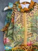 Robes décontractées SEQINYY Sicile Midi Robe Été Printemps Design De Mode Femmes Piste High Street Vintage Fleurs Léopard Volants En Mousseline De Soie