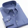 Мужские повседневные рубашки 2024 Стили на четыре сезона XL 8XL 9XL 10XL клетчатая рубашка с длинным рукавом в деловом стиле свободные полосатые 15 цветов