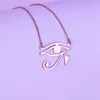 Pendant Necklaces Stainless Steel Eye Of Ra Necklace Anicient Egypt Horus Amulet For Women Vintage Party Jewelry Birthday Gifts