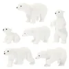 Decorazioni da giardino Orso polare Micro paesaggio Ornamento bianco Resina Decorazione in miniatura Figurine Casa