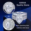 Wedding Rings she 925 Sterling Silver Wedding Engagement Rings Set for Women Pear Cut AAAAA CZ Imitation Diamond Bridal Jewelry 231208