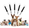 Professionell hundträning Whistle Pet Puppy Training Flute Metal Whistles Colorful Dogs Flutes Outdoor Emergency Survival Tool