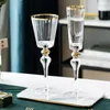 Mokken JINYOUJIAEuropese Stijl Rimpel Goud Wijnglas Champagne Cup Restaurant Familie Kristal Drinkware 231207