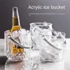 Ice Buckets And Coolers Transparent Diamond Wine Ice Cooler For Party Home Whisky Ice Bucket Ice Champagne Bucket Thermal Beer Bucket Bar Accessories 231207