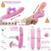 Benmassagerare Masr Telescopic Stick Sucking Vibrator Woman Large Dildo Heat Clable Sucker Vagina Clitoris ADT Toys Hine Drop Delive Dheix