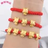 Bracelets à maillons, cordes rouges réglables, chaînes à main en forme de Dragon de l'année chinoise, bijoux élégants, cadeau pour femmes et filles