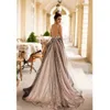 Prom Satin a Line Sexy High Slpt Sweetheart Formal Women Gowns Maniche Vestidos de nolia Abito a spasso