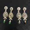 Orecchini pendenti in stile marocchino classico complesso da donna con pendente a mano con perline, gioielli in cristallo da sposa
