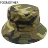 FOXMOTHER Nouvelle Mode Automne Camo Gorras Casquette Armée Vert Camouflage Pêche Chapeaux Seau Casquettes Femmes Hommes X220214328H