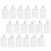 Keychains 100st PO Keychain Rectangle Transparent Blank Acrylic Insert Picture Frame Keyring Key Holder DIY Split Ring266p