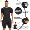 Men Sauna Heat Trapping Shapewear Sweat Body Shaper Vest Slimmer Compression Thermal Top Fiess Workout Shirt