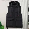 Heren Vesten Plus Size L-7XL Herfst Winter Vest Mannen Met Capuchon 2023 Nieuw Merk Camouflage Warme Mouwloze Jas Voor mannen met Grote Zakken Q231208