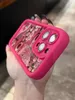 Pink Little Bear Matte Case för iPhone 15 14 13 12 11 Pro Plus 15Pro 14Pro 13Pro Back Cover Frosted mobiltelefonfodral