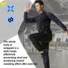 Mens Sauna Suit Sweat Jacket Pants Slimming Long Sleeve Top Weight Loss Set Zipper Thermal Workout Fiess Fat Burner