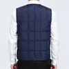 Men's Vests Lightweight Duck Down Warm Vest For Men Winter V-neck Sleeveless Jacket Male Button Coat Fashion Casual Waistcoat