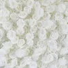 Fleurs décoratives Roses blanches tissu mur de fleurs artificielles pour événement d'arrangement de mariage