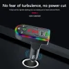 Transmissor FM Bluetooth F7 Colorido LED Retroiluminação Sem Fio Rádio FM Adaptador para Carro Mãos Livres MP3 Player PD Carregador USB ZZ