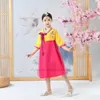 Vêtements ethniques 2023 Hanbok Robe vintage coréenne Robe traditionnelle nationale pour enfants Performance de scène brodée