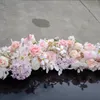 Dekorativa blommor kransar rosa konstgjorda blommor bröllop bildekor kit romantisk silke falska ros hortensia blommig alla hjärtans dag gåva fest festival suppli 231207