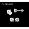 Charm Cadermay CVD HPHT 0.5CT 1CT 2CT 실험실 다이아몬드 이어링 14K 10K 4 대안 나사/밀리어 백인 솔리테어 스터드