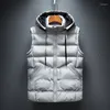 Gilet da uomo Gilet Giacca invernale impermeabile caldo senza maniche da uomo moda con cappuccio casual autunno addensare gilet Z189